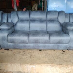 Grey Suede Finish 7 Seater Sofa