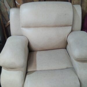 Cream Suede Finish Single Seater Armchair