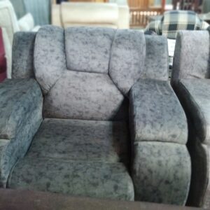 Grey Marble-Finish Fabric Sofa Set