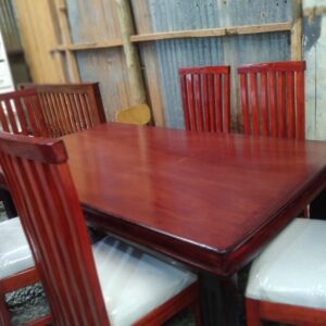 Solid Mahogany 6 Seater Dining Table Set