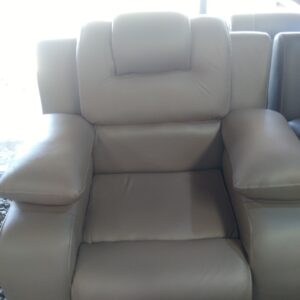 Cream Leather Single Seater Armchair