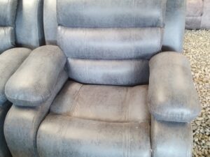 Charcoal Grey Distressed Suede Single Seater Armchair