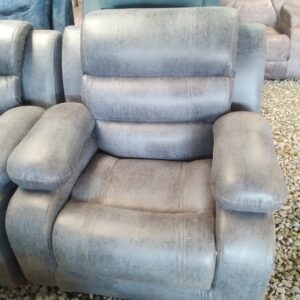 Charcoal Grey Distressed Suede Single Seater Armchair