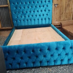 Teal Velvet Chesterfield Bed