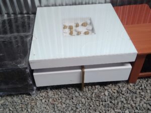 Decorative White Square Coffee Table