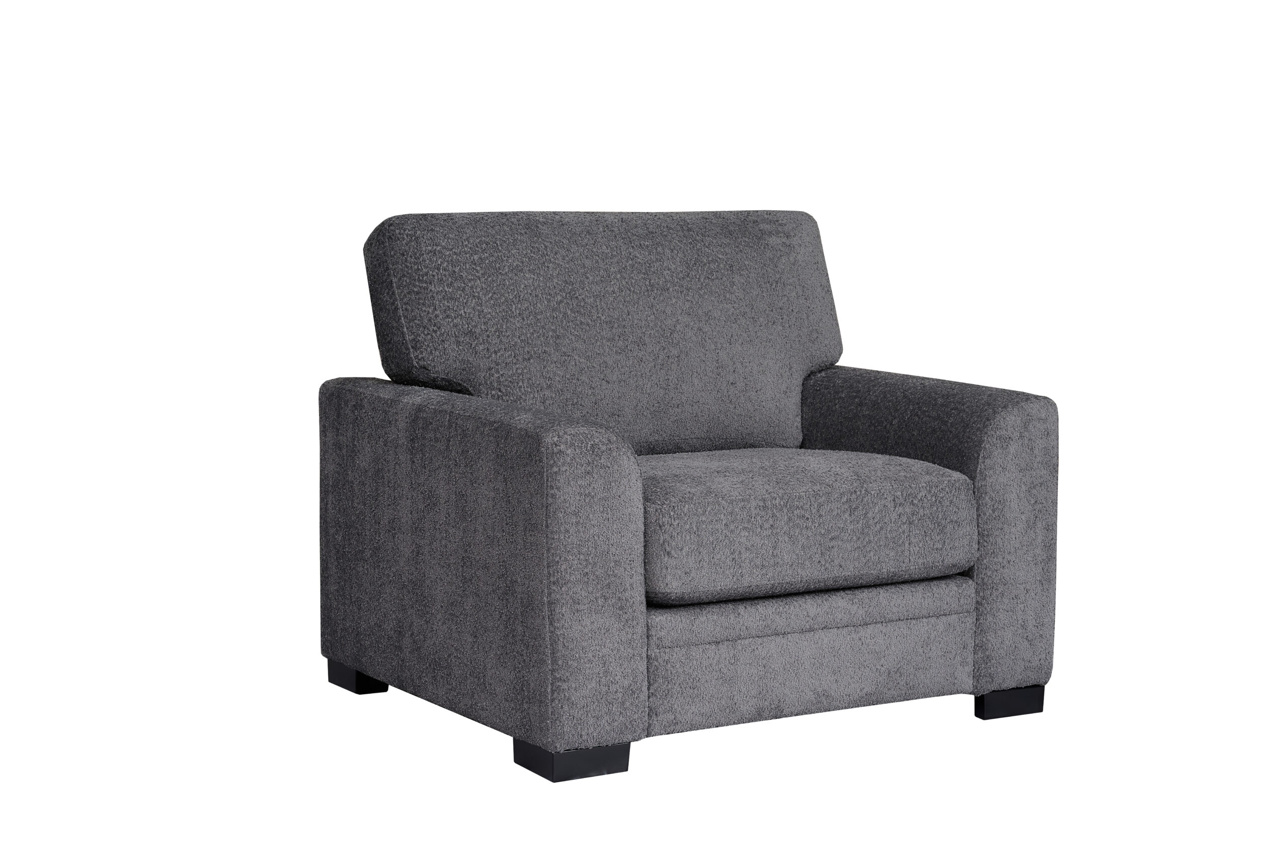 Grey Distressed Suede Single Seater Armchair - Image 2