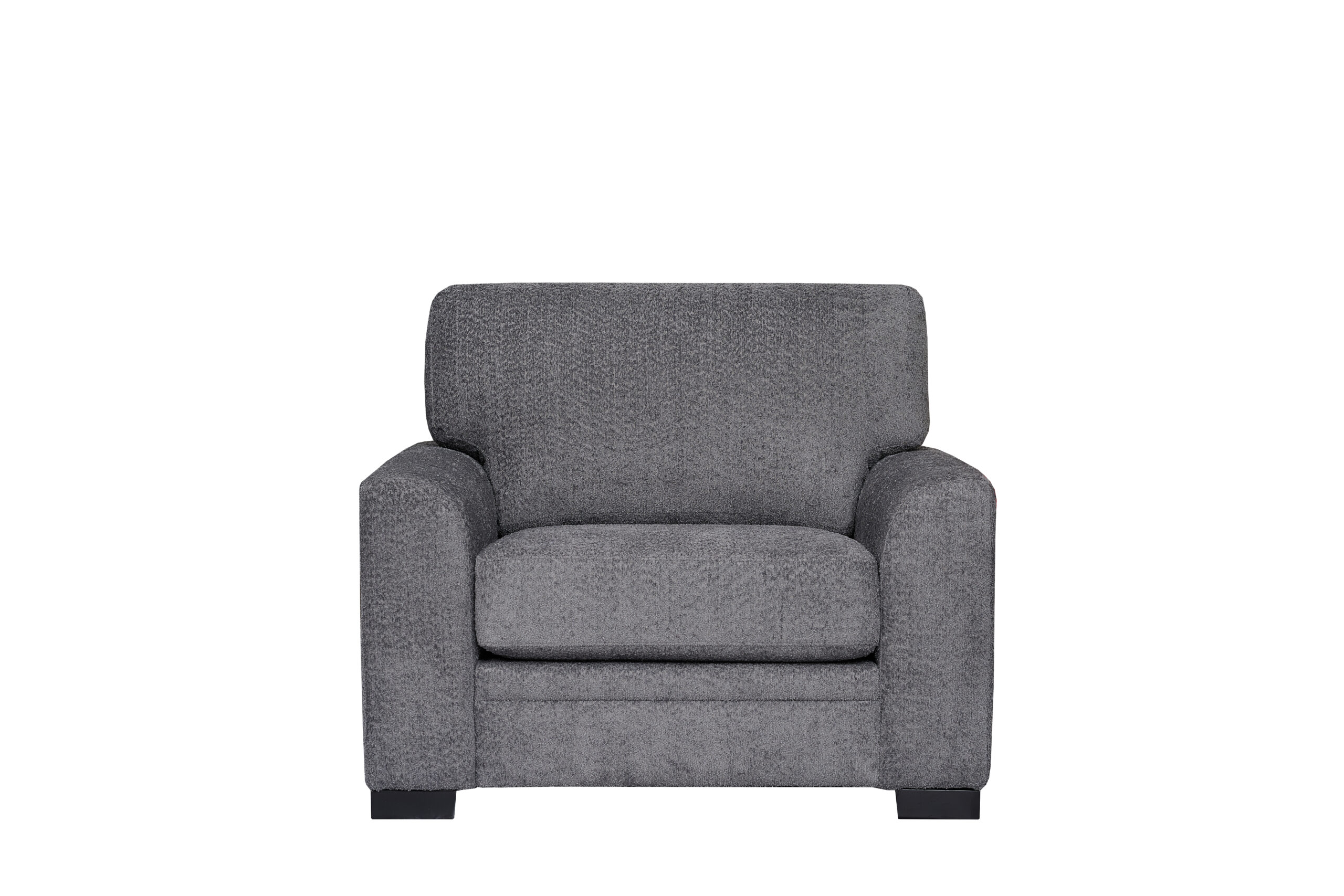 Grey Distressed Suede Single Seater Armchair - Image 3